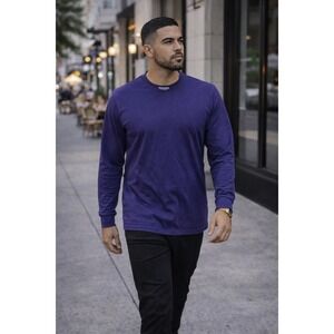 Versace Jeans Couture Purple Long Sleeve T-Shirt Mens XL Top